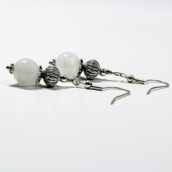 Moonstone Drop Earrings - Picture 7 of 11